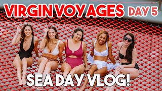 Virgin Voyages Sea Day Vlog: Spay Day, Grog Walk + More!