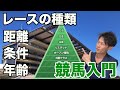【競馬入門①−2】レース種類、条件、斤量、レース数、年齢、性別、距離を解説！