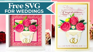 Handmade Wedding Flowers & Rings 💌 Free Wedding SVG