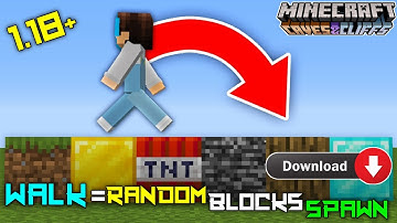 Download Minecraft but Random blocks spawn when you walk mod in Minecraft pe 1.18 | Tab Gamerz