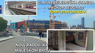 Beograd Glavna Železnička stanica Prokop,poceli radovi na delu ka Maleškom Brdu,kompletan obilazak