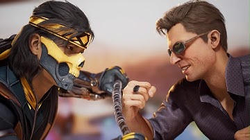 Mortal Kombat 1 - Takeda vs Johnny Cage | All Intro/Interaction Dialogues