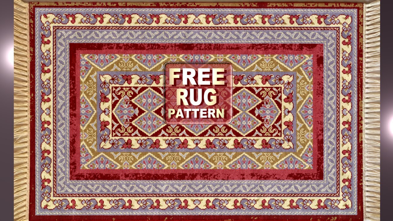Free Hand-Knotted Rug Design Pattern (PDF) | Weaving Chart for Rug ...