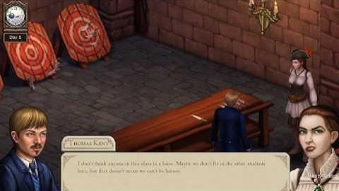 Knife-Throwing Practice in Hero-U: Rogue to Redemption