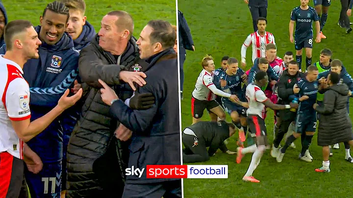 FIERY FULL-TIME SCENES as Coventry and Southampton players and staff clash after the final whistle 😳