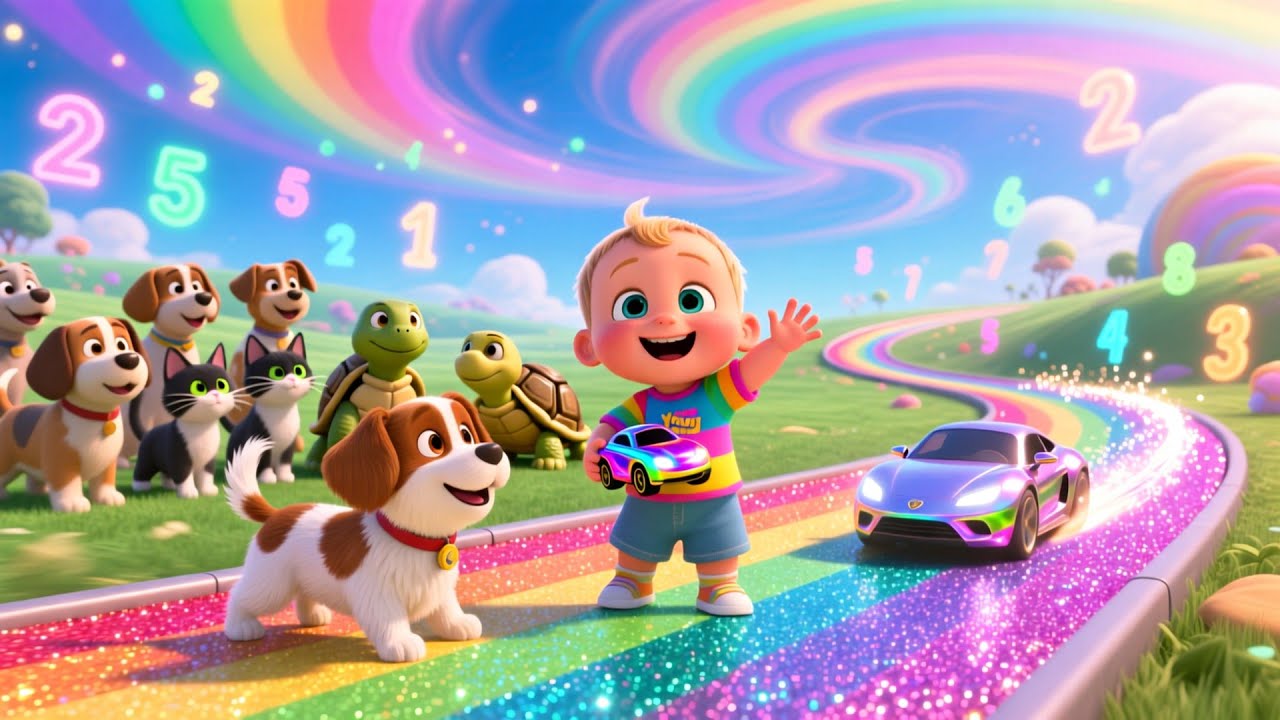 Учимся считать на машинке 123 🚗🔢 Веселая песенка для детей | Детские песенки из Великобритании