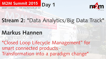 M2M Summit 2015 | Markus Hannen - „`Closed Loop Lifecycle Management` for smart connected products"