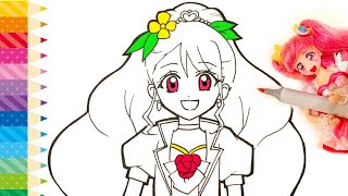 ヒーリングっど❤プリキュアのキュアグレースをスターがお絵描きぬりえ！Healin' good pretty cure