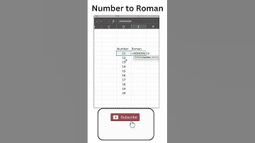 Convert Numbers to Roman counting #exceltips #viral #excel #ytshort
