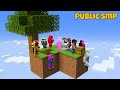 PLAYING WITH SUBSCRIBERS MINECRAFT LIVE - ONE BLOCK PUBLIC SMP DAY 40 (24/7) #minecraftlive