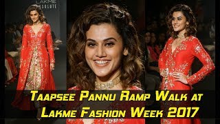 Taapsee Pannu Ramp Walk At Lakme Fashion Week 2017
