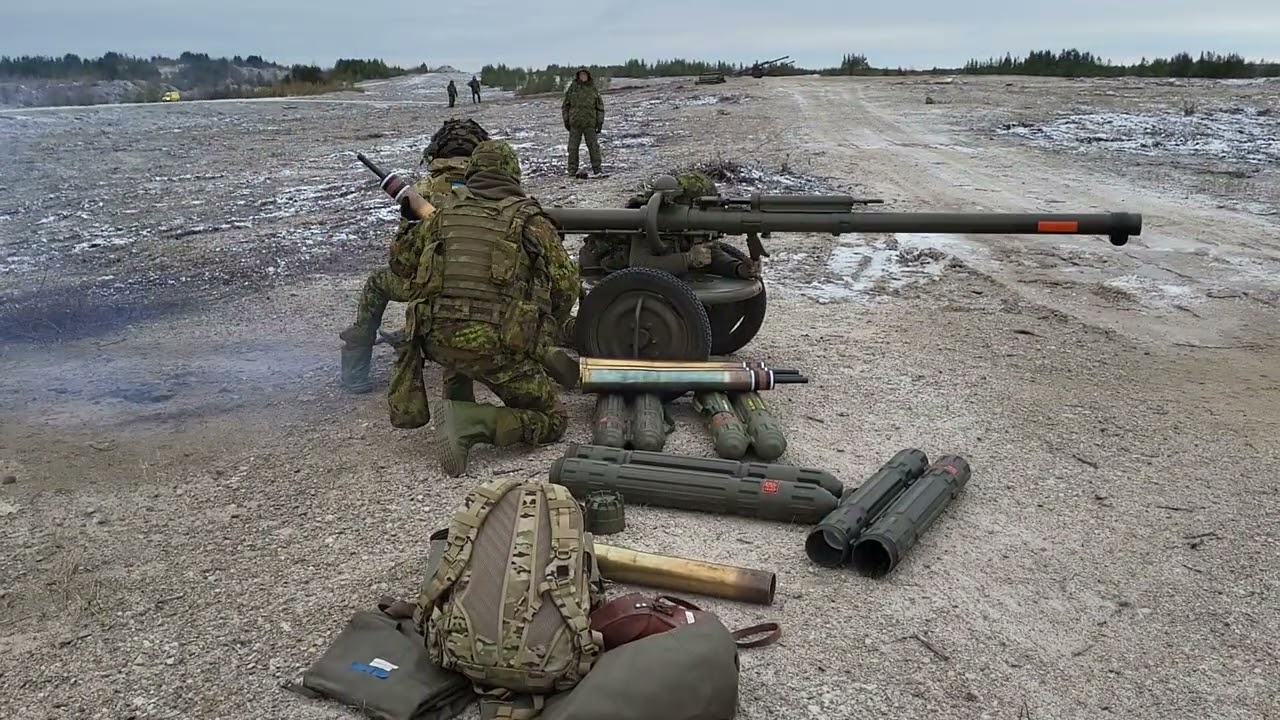 Pvpj 1110 recoilless 90mm anti tank cannon doing 7 shots under 1min