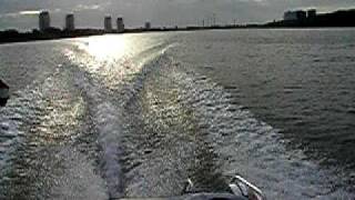 GLASTRON SSV177 ON FULL SPEED ON RIVER "THE MAAS" NEAR ROTTERDAM