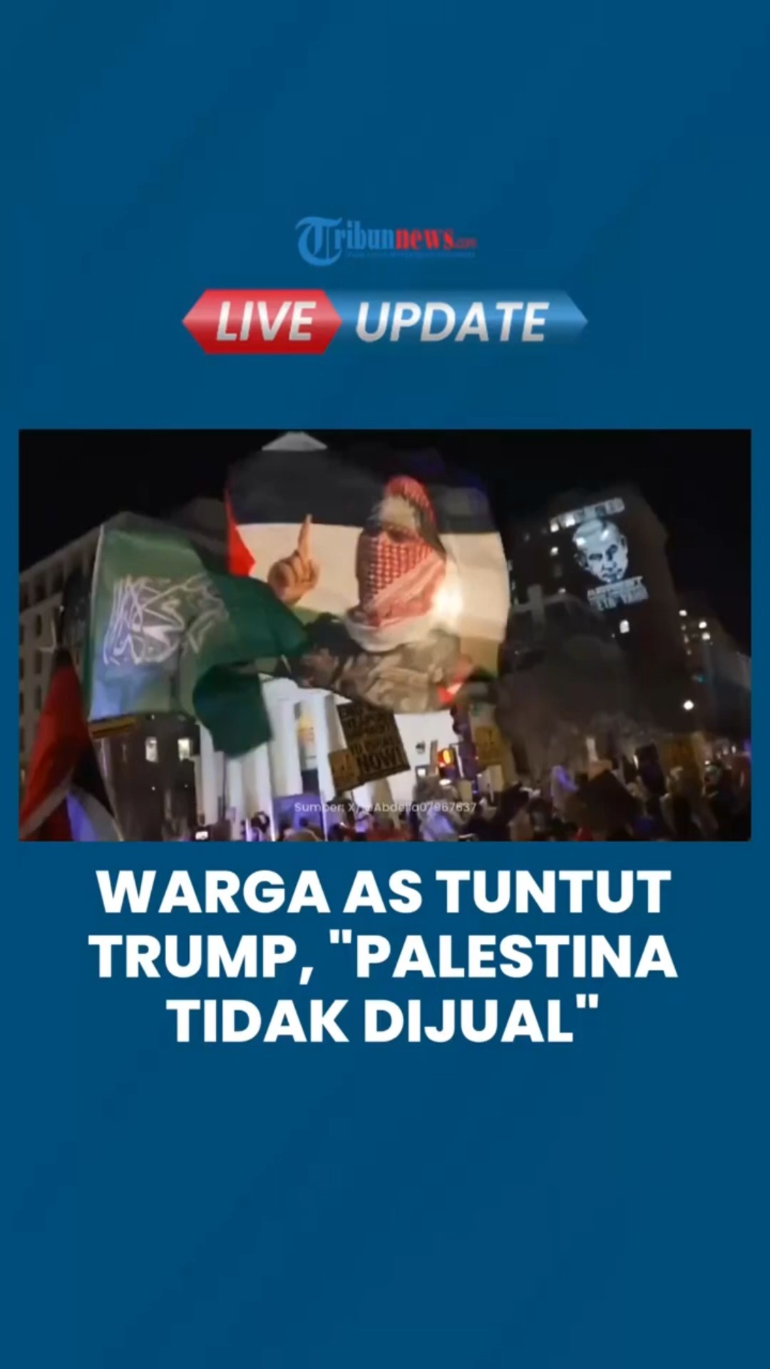Soal Relokasi Rakyat Palestina, Warga AS Demo Gedung Putih, Tak Sudi Uang Pajak Dipakai Membunuh!