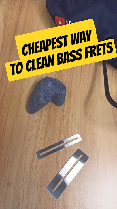 How to clean bass guitar frets (CHEAPEST WAY) #Shorts