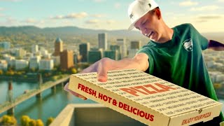 The Greatest Pizza Box Toss Ever Thrown