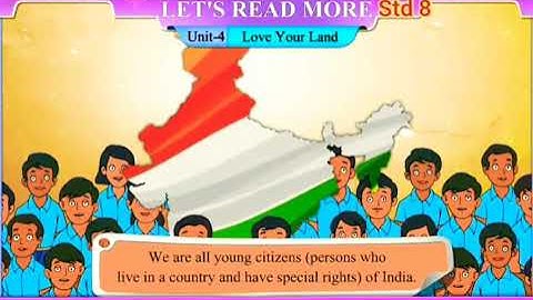 Std 8 English Prose Unit 4 Love Your Land video Sem 2