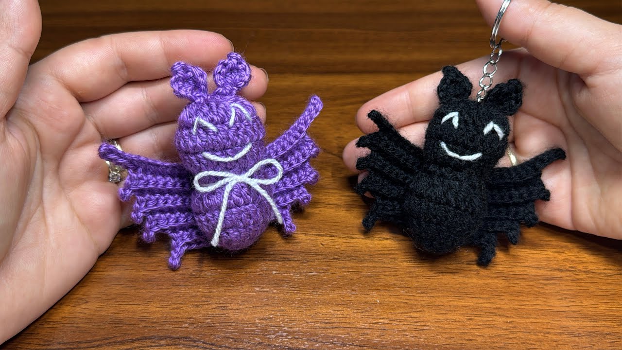 🦇 Бесплатная схема вязания крючком летучей мыши 🦇 Как связать крючком летучую мышь для начинающих