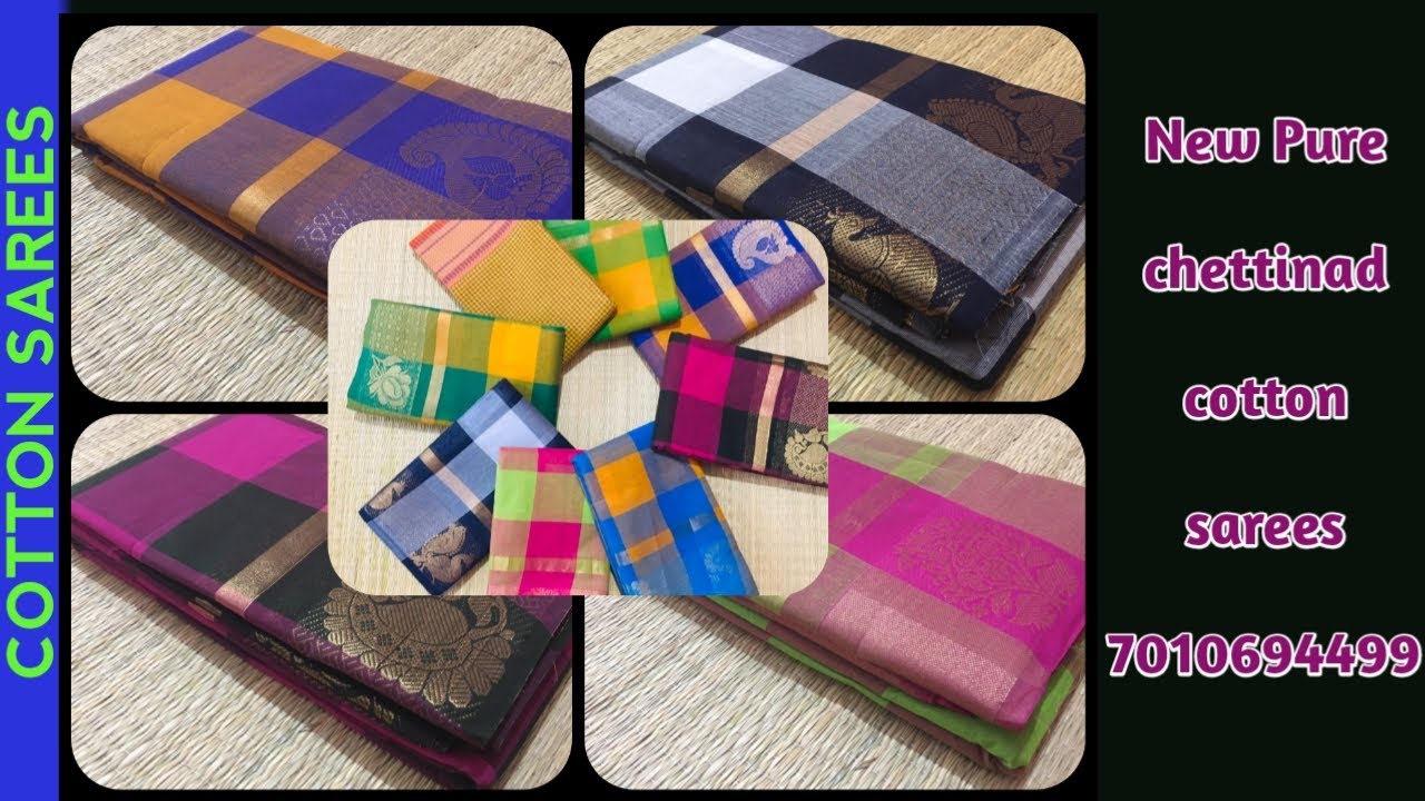New Pure sarees chettinad cotton low price cotton sarees kandangi special zari border