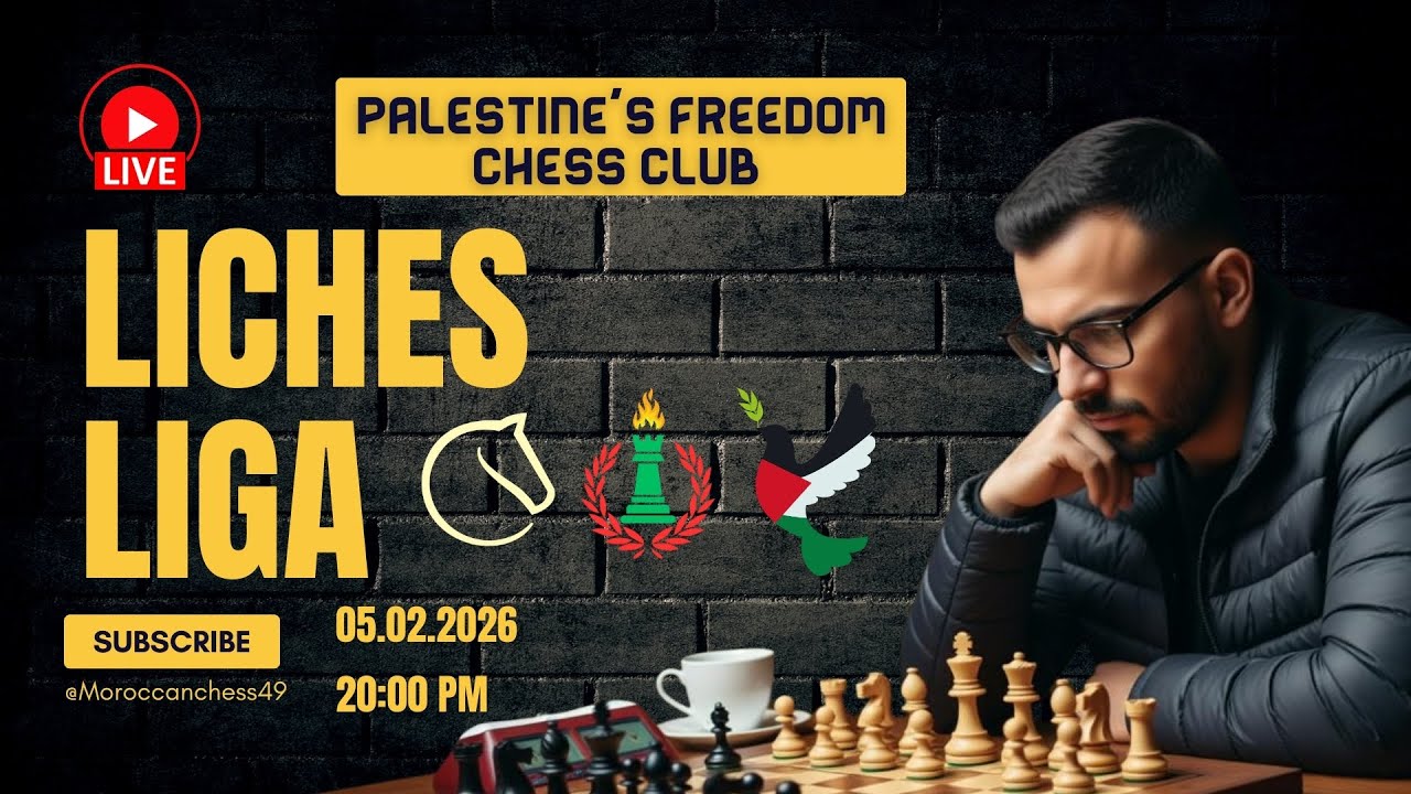 Lichess.org ليلة كروية شطرنجية! 🇵🇸 نمثل فريق Palestine's Freedom في بطولة 3+2