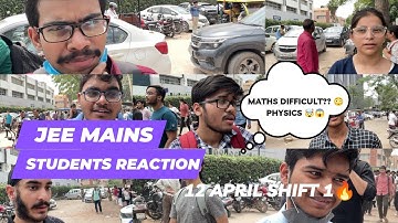 NTA 😢 JEE Mains Students Reaction 😱 | 12th April Shift 1 | इतना Difficult ? 😳| #jee2023