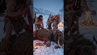 cazador  de mamut antiguo
