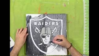 Las vegas raiders acrylic fluid art ...