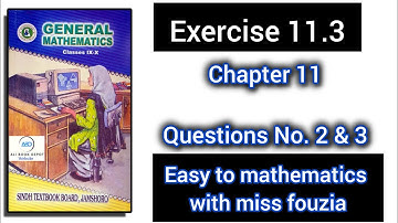 Exercise 11.3 Questions no.2 and 3 practical geometry general 10 sindh book with miss fouzia