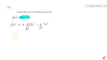 Find derivative of the following functions (it is to be understood that a, b, c, d, p, q, r and ...
