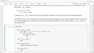 94. Solution Walkthrough - Card and Deck classes