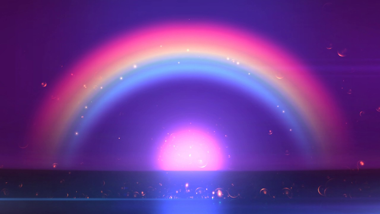 4K ☯ Sparkling Full Rainbow Peaceful Horizon ☯ 2160p Free ...