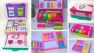 Cardboard crafts // Cool organizers and pencil cases for storing stationery