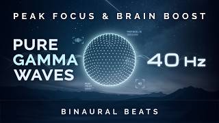 Peak Focus: 40Hz Binaural Beats • Concentration, Memory & Intense Study (1 Hour) screenshot 1