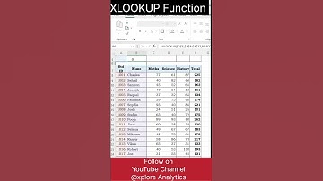 XLOOKUP Function in Excel #youtube #shorts #xlookup #excel #datascience #data #fresh #tricks
