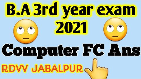 Rdvv University Exam 2021 B.A 3rd year Computer FC ans