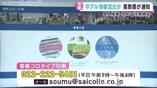 サイバー攻撃で卒業アルバムデータ流出の可能性 宮城県教育委員会が