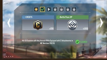 Call Of Duty Mobile Kill 15 enemy with Any Assault Rifle Equipped with 2 Attachments in MP Matches