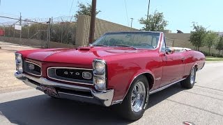 1966 Pontiac GTO convertible classic Dallas, Texas retro test drive