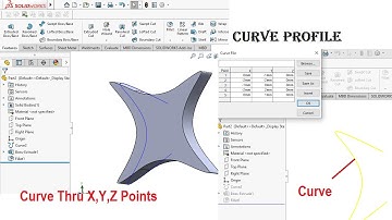 Solidworks advanced tutorials :  Inserting curve through x y z coordinates