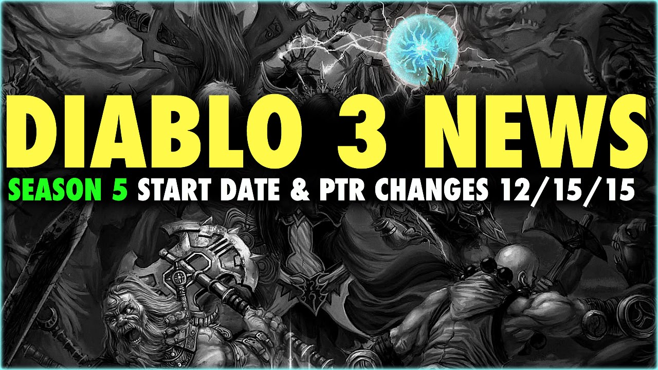 Season 5 Start Date Announced & other PTR 2.4 changes  Diablo 3  YouTube