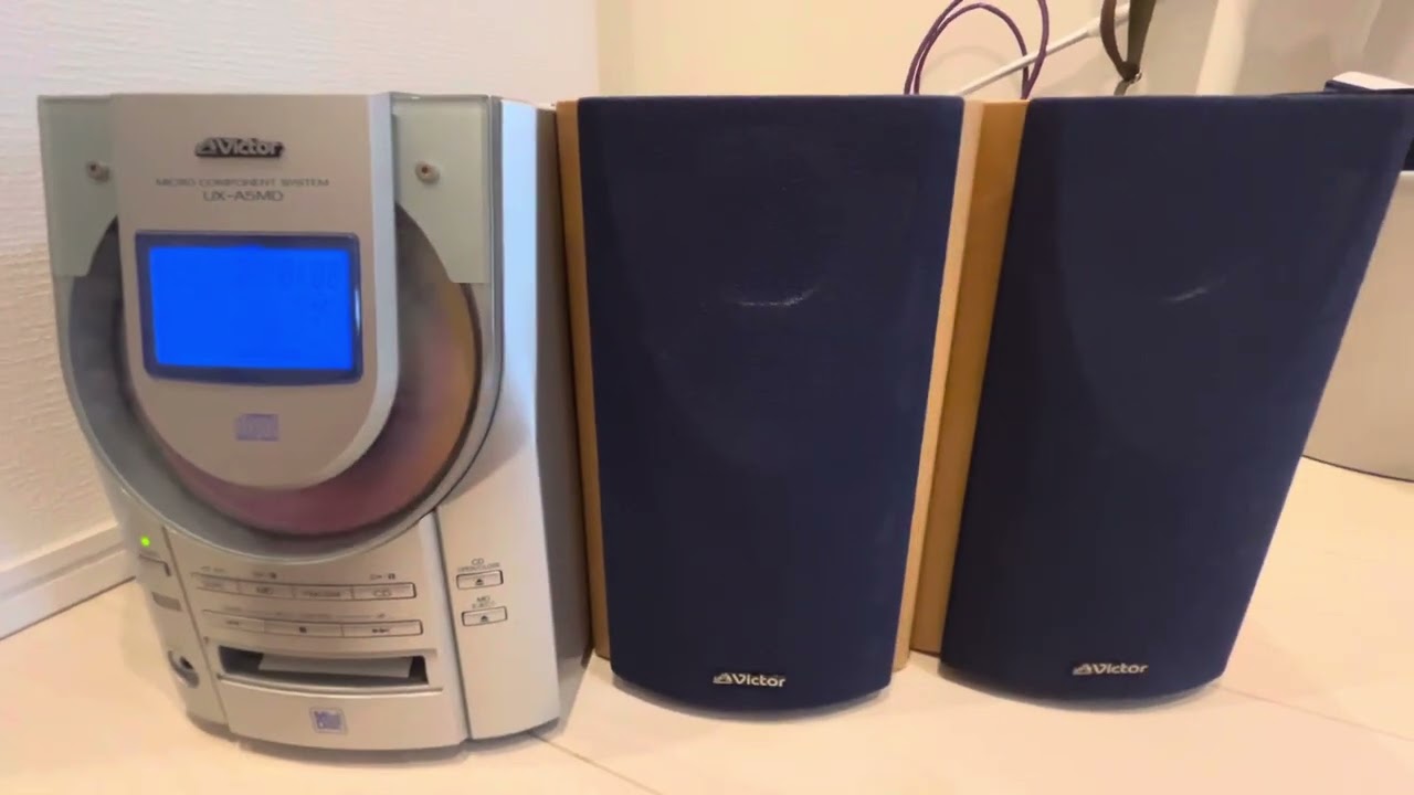 Victor ビクター UX-A5MD ミニコンポ CD MD カセット - YouTube