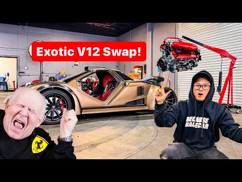 ARROGANT TIM DISRESPECTS FERRARI PURIST WITH V12 ENGINE SWAP!