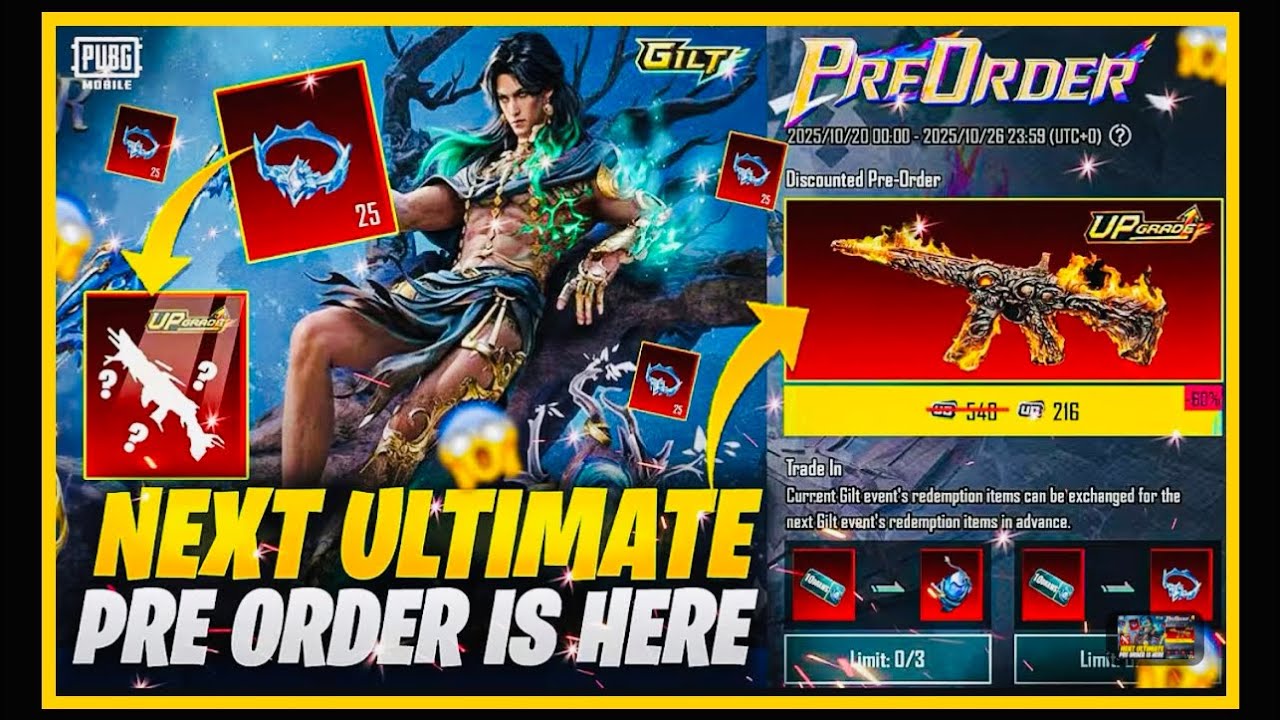 😱Next Ultimate Pre Order Event Is Here🔥Trick To Get Almost Free Mythic Gem😱M416 Skin🔥PUBGM
