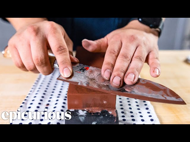 HOW TO SHARPEN A CHEFS KNIFE with SHARPWORX MASTER SHARPENER 