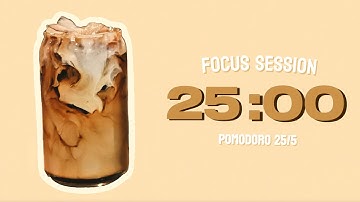 Coffee Pomodoro timer🤎☕️||25/5 Pomodoro||Deep focus|| Relaxjng lofi 🎧🤍