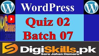 Solution of WordPress Quiz 2 Batch 7 | Razzaq Genius | Profile