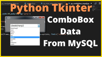 Python - How to Populate Combobox With Results From MySQL Database In Tkinter [ With Source Code ]