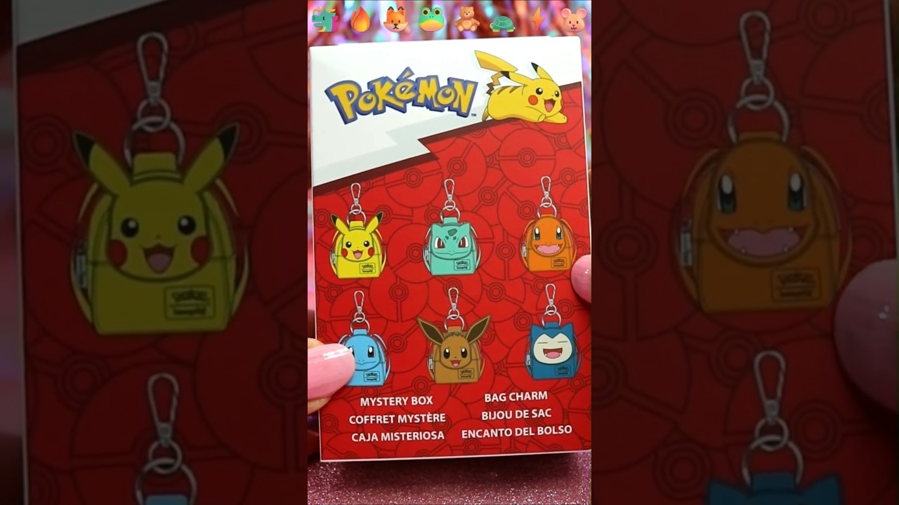 ASMR UNBOXING Pokemon Loungefly Blind Box Review ❤️#shorts #asmr #pokemon #trending #pikachu #viral