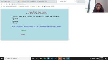 My Quiz Game | Whitehat jr project | Visual Studio Code | Github | Firebase Database