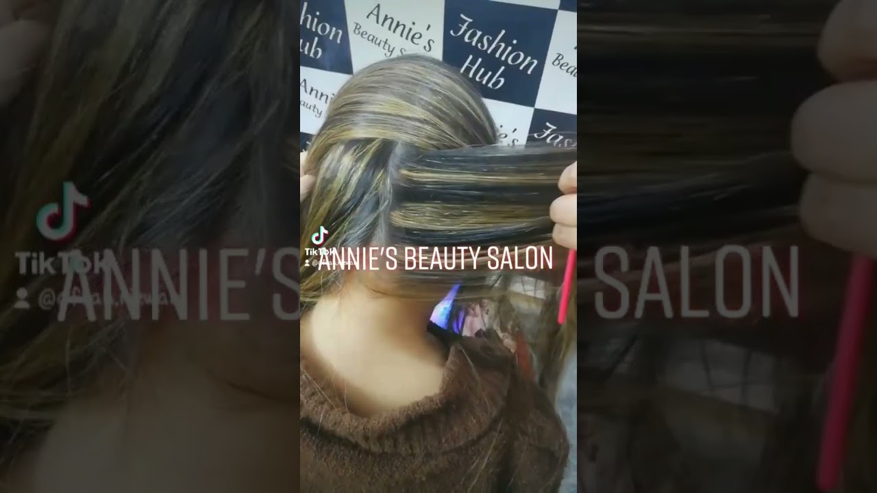 Ash blonde Highlights||Annie's Beauty Saloon||keratine result